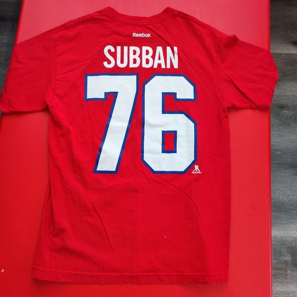 Reebok NHL Montreal  Canadians 76 Subban T-shirt red men's  size M - Picture 2 of 4